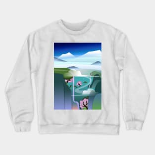 Abstract landscape Crewneck Sweatshirt